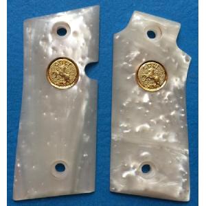 Colt 380 Mustang White Pearl Gold Image